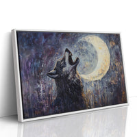 Lone Wolf Howl Under the Moon