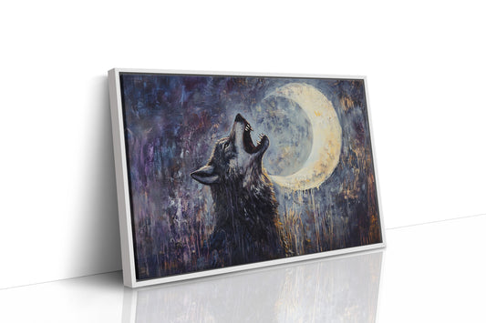 Lone Wolf Howl Under the Moon