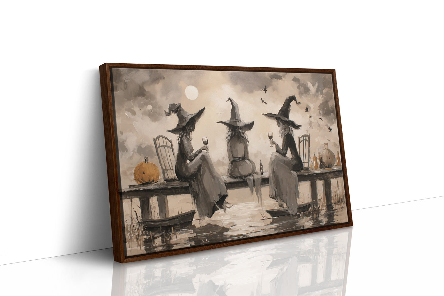 Moonlit Sisters Toast Autumn Spirits