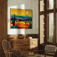 Saguaros Dance Under Golden Moons
