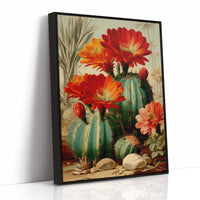 Desert Blooms in Scarlet Light