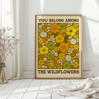 You Belong Among the Wildflowers – Retro Botanical Wall Art