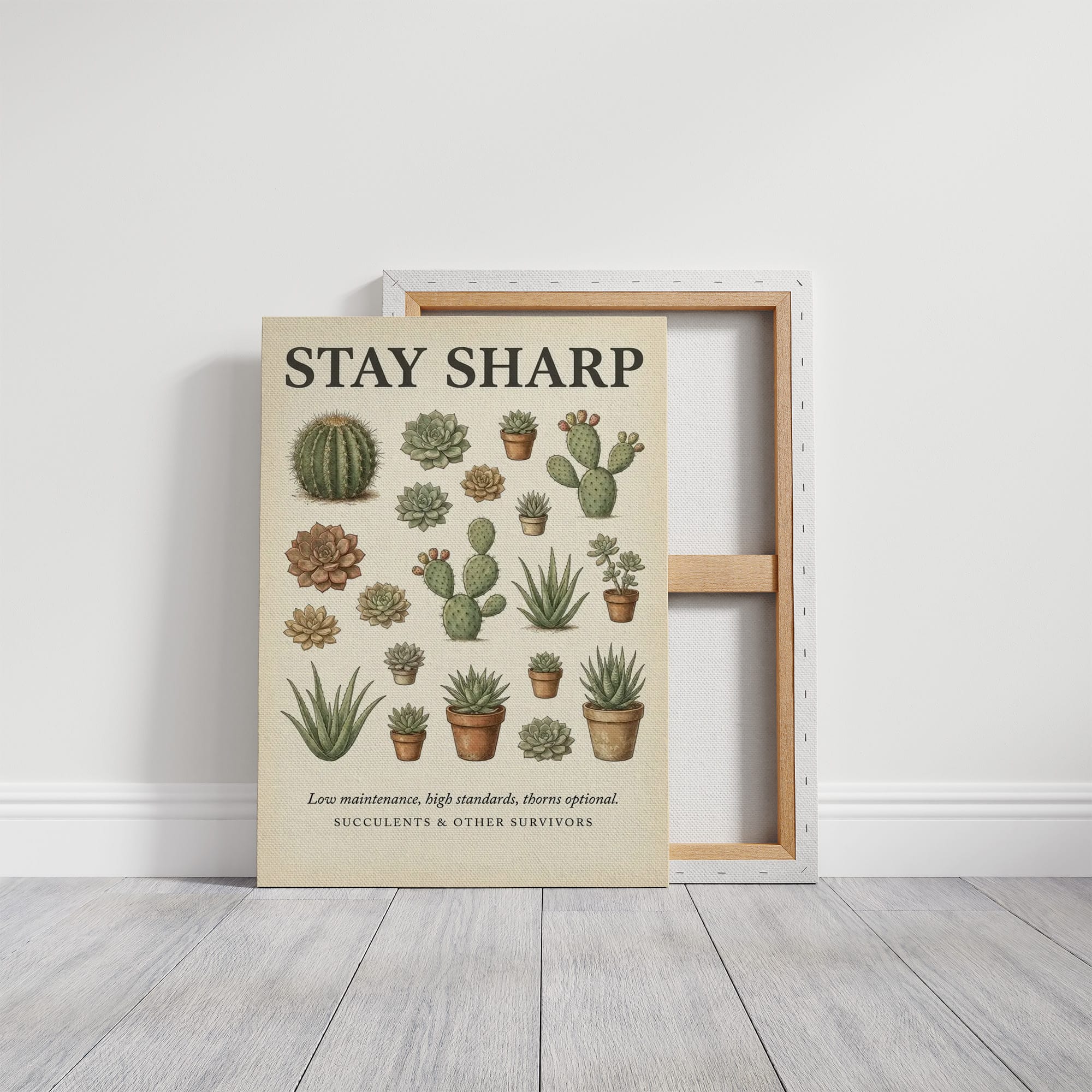 Stay Sharp: Vintage Succulent & Cactus Chart