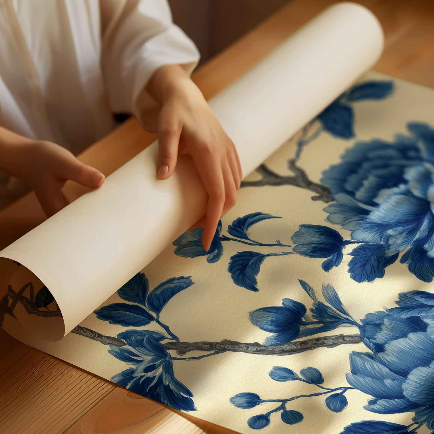 Blue Peonies Tell Ancient Stories