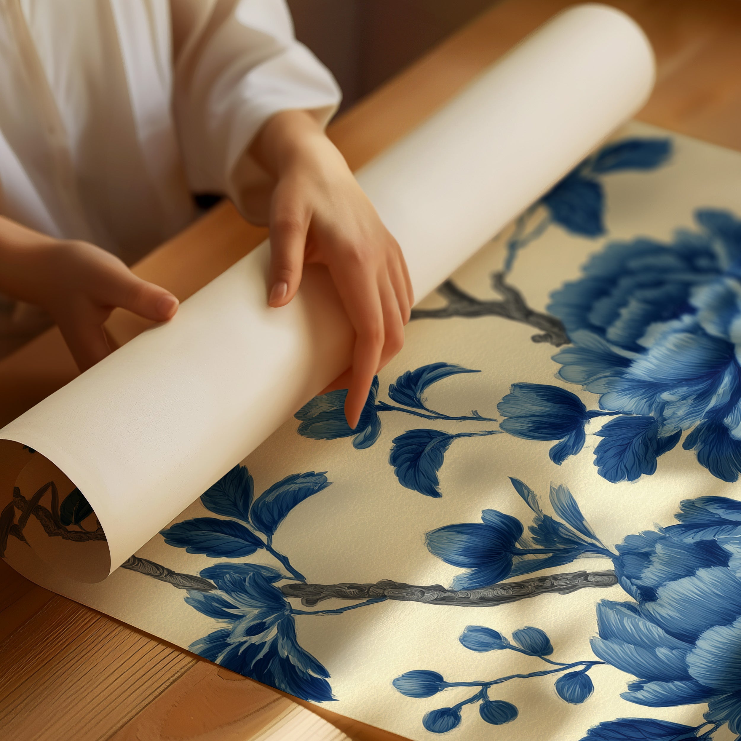 Blue Peonies Tell Ancient Stories