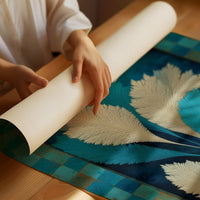 Moonlit Feathers Dance In Turquoise