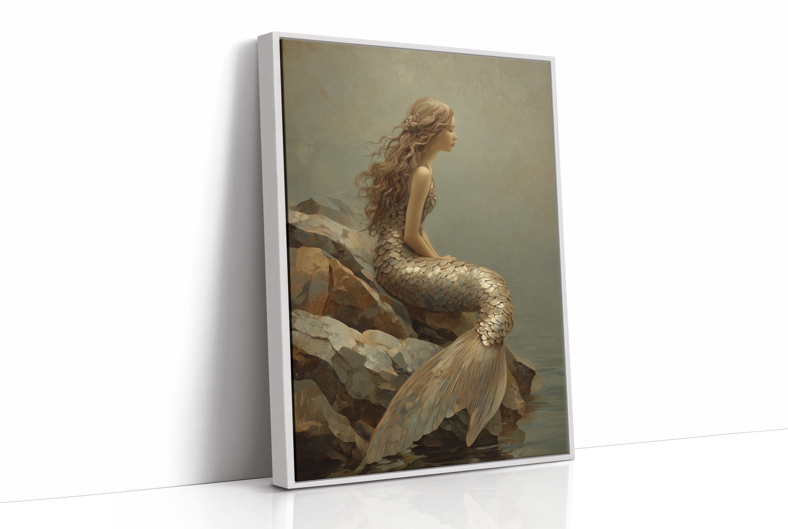 Golden Scales Against Coastal Stone