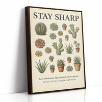 Stay Sharp: Vintage Succulent & Cactus Chart