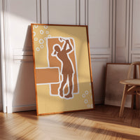 Copper Notes Float Through Golden Air