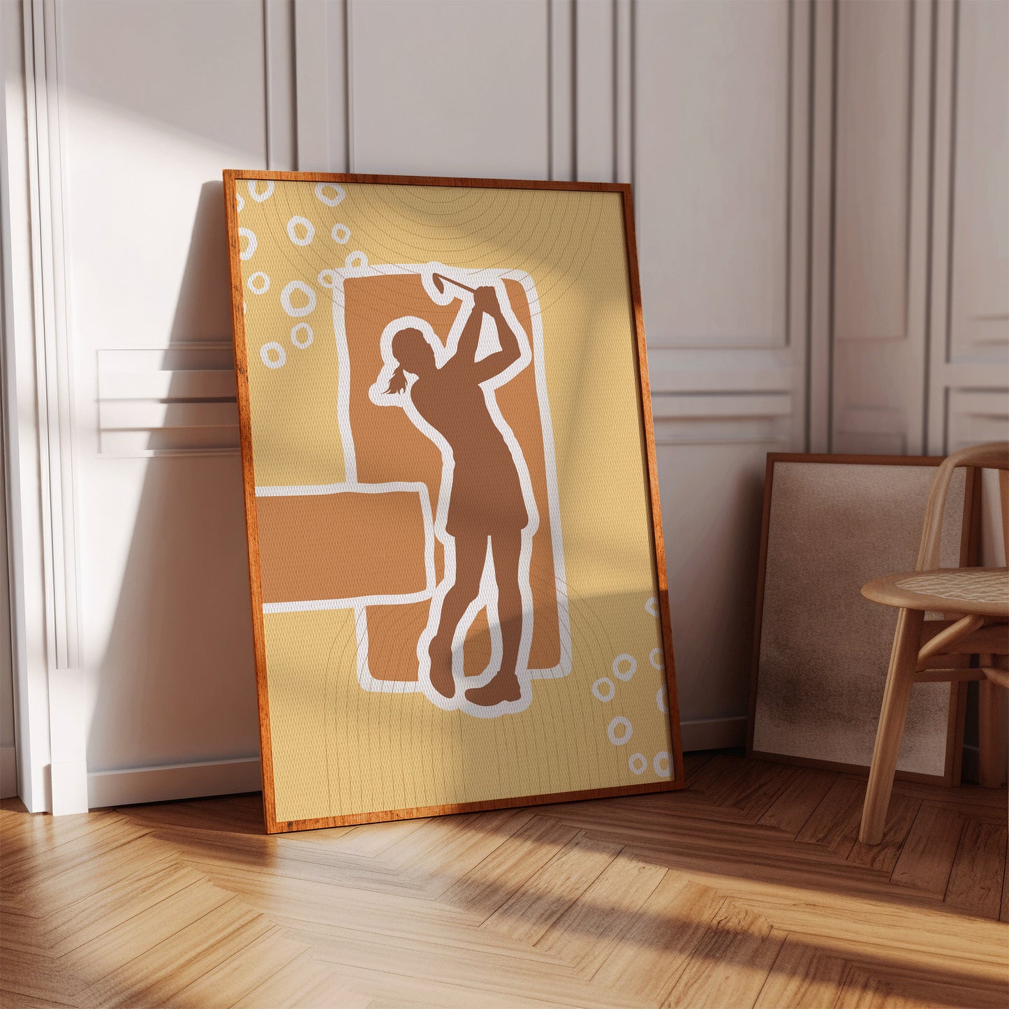 Copper Notes Float Through Golden Air