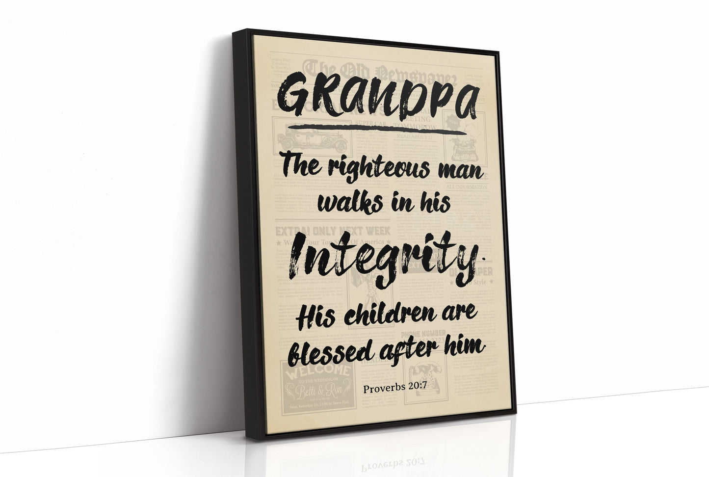 Grandpa, His Children Are Blessed — Newsprint