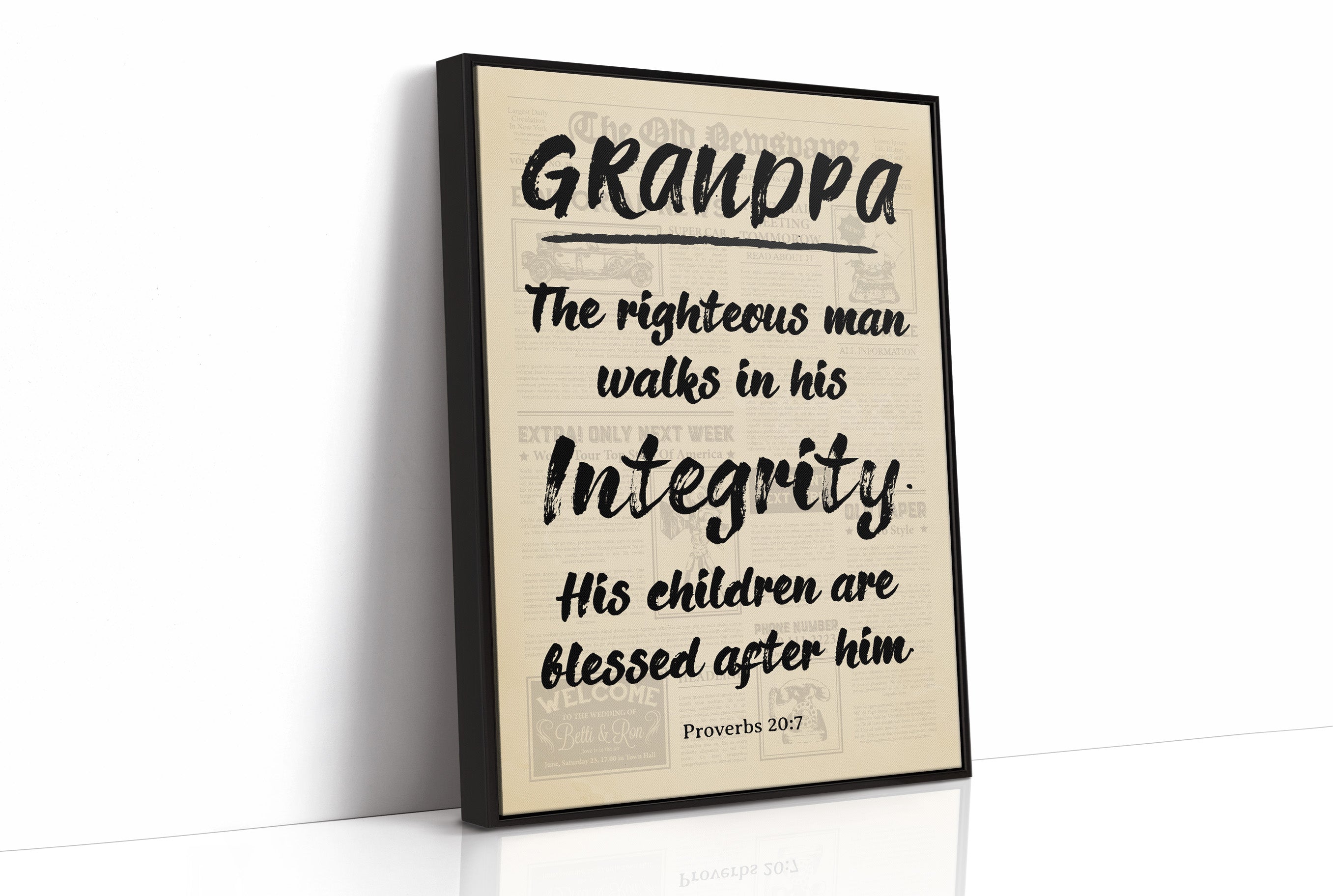 Grandpa, His Children Are Blessed — Newsprint