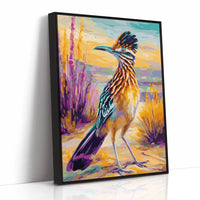 Desert Runner Wears Sunset Feathers