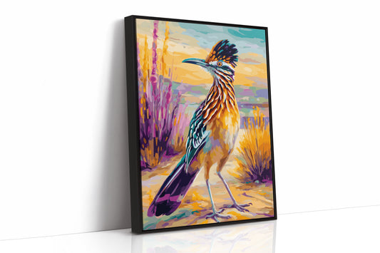 Desert Runner Wears Sunset Feathers