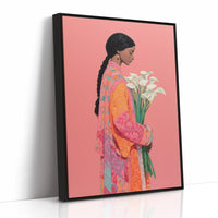 Calla Lilies Among Coral Silk