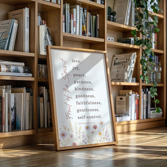 Fruit of the Spirit Floral Scripture Print
