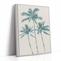 Teal Palms On Desert Afternoons