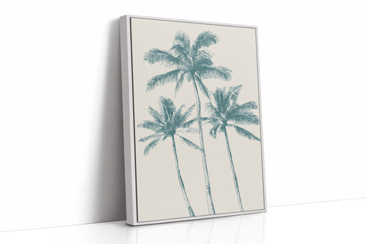 Teal Palms On Desert Afternoons