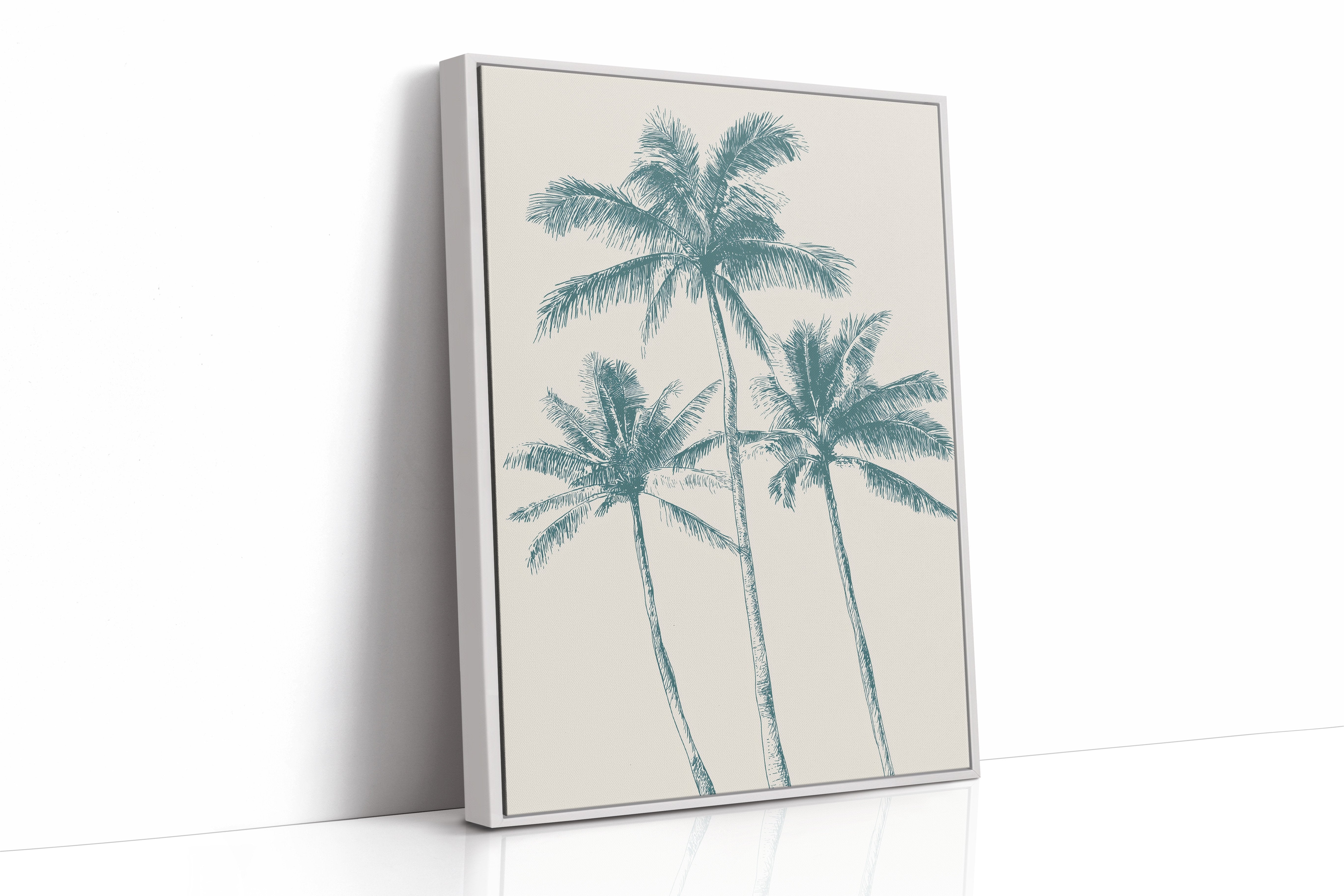 Teal Palms On Desert Afternoons