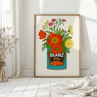Blooms in a Beanz Tin