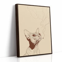 Feline Contemplation: Smoke and Whiskers