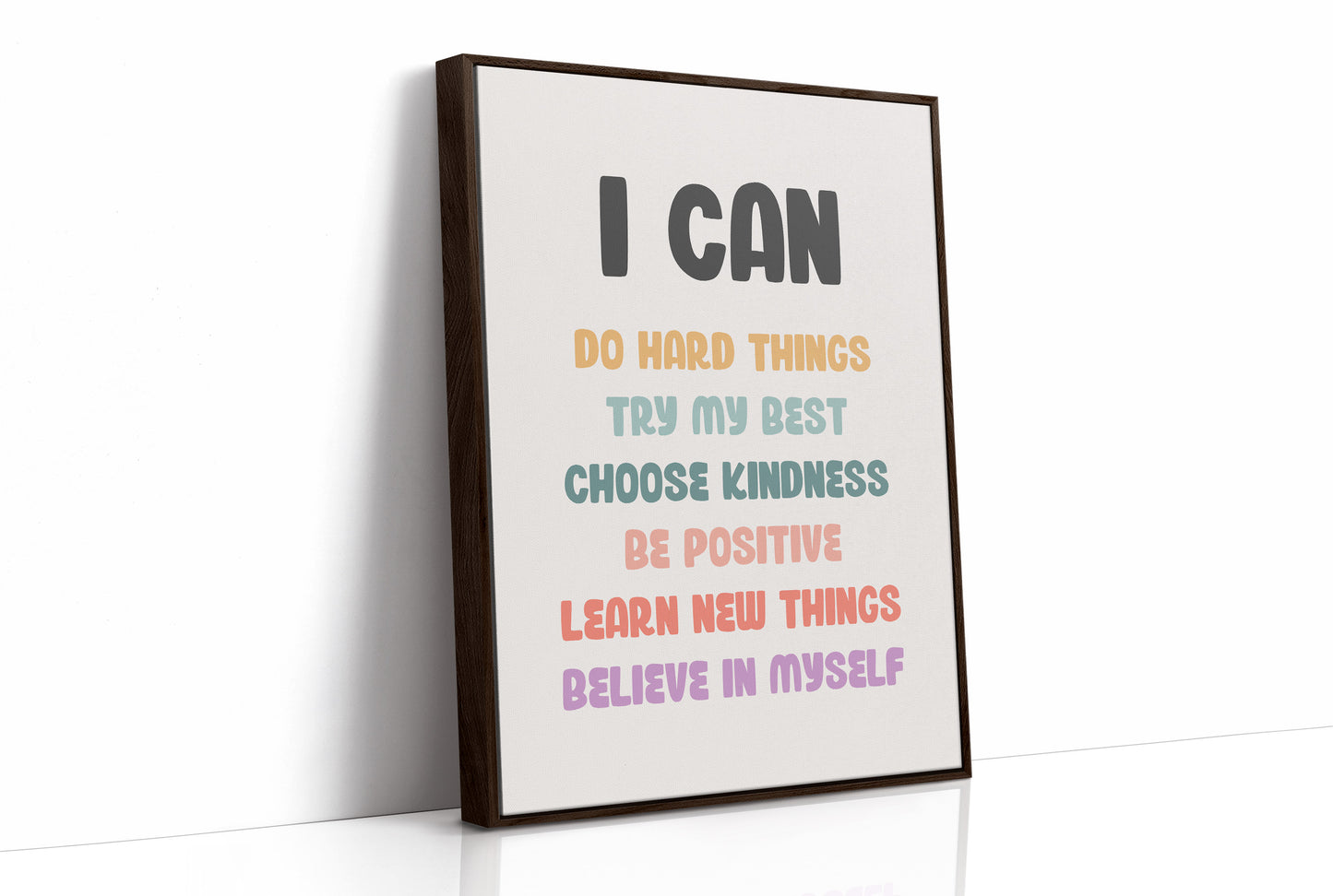 I Can Affirmations Kids Motivation Poster