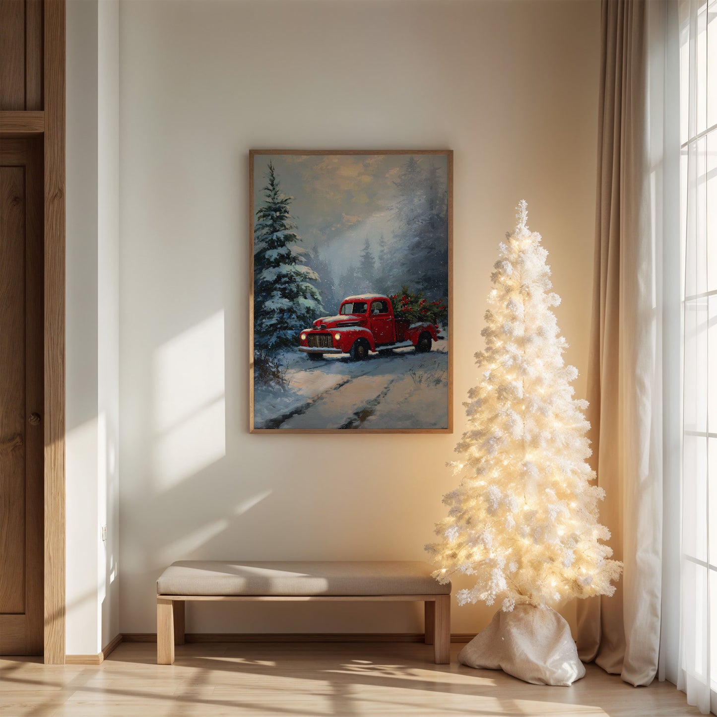 Red Truck Brings Christmas Home