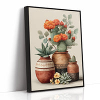 Desert Blooms In Painted Clay