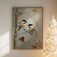 Winter Chickadees Share Morning Secrets