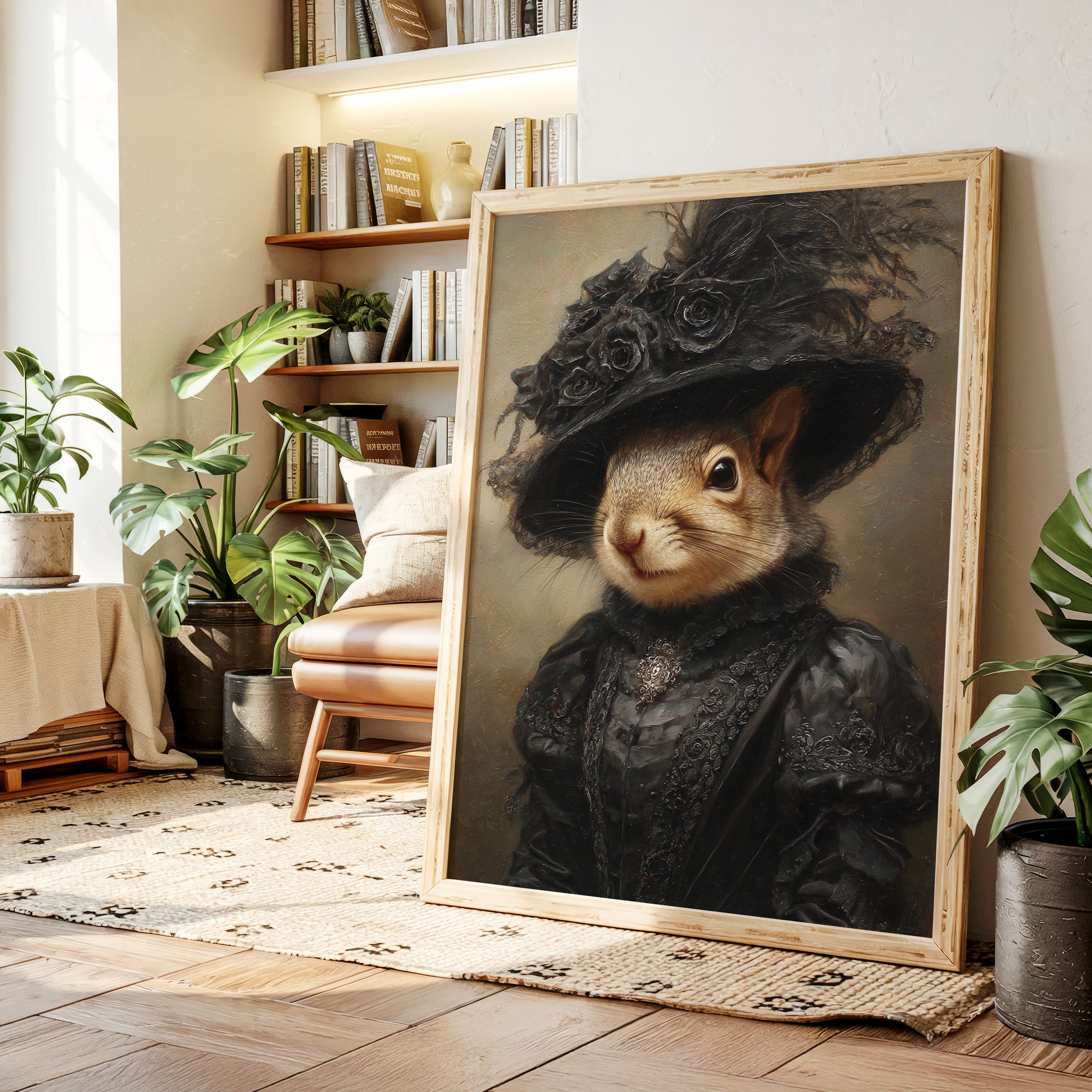 Regal Squirrel in Victorian Attire