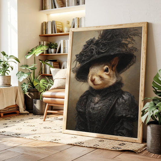 Regal Squirrel in Victorian Attire