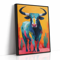 Turquoise Bull Meets Desert Dawn