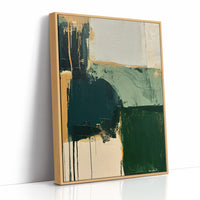 Forest Green Abstract Drip Study