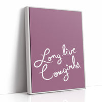 Mauve Canvas With Flowing Words
