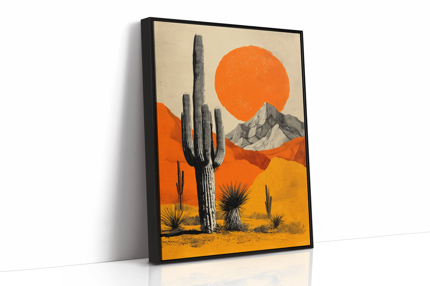 Saguaros Greet The Burning Sky