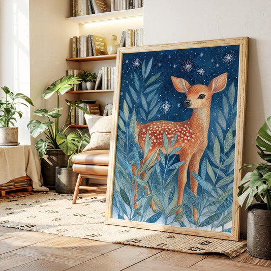 Fawn Among Starry Leaves