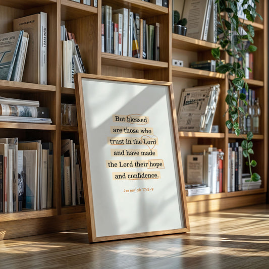 Blessed Trust Jeremiah 17 Scripture Art