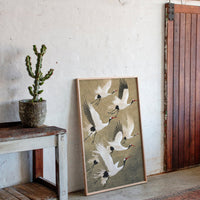 Elegant Japanese Crane Wall Art – Traditional Nature-Inspired Print