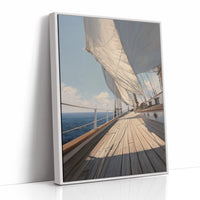 Horizon Whispers Through Canvas Sails