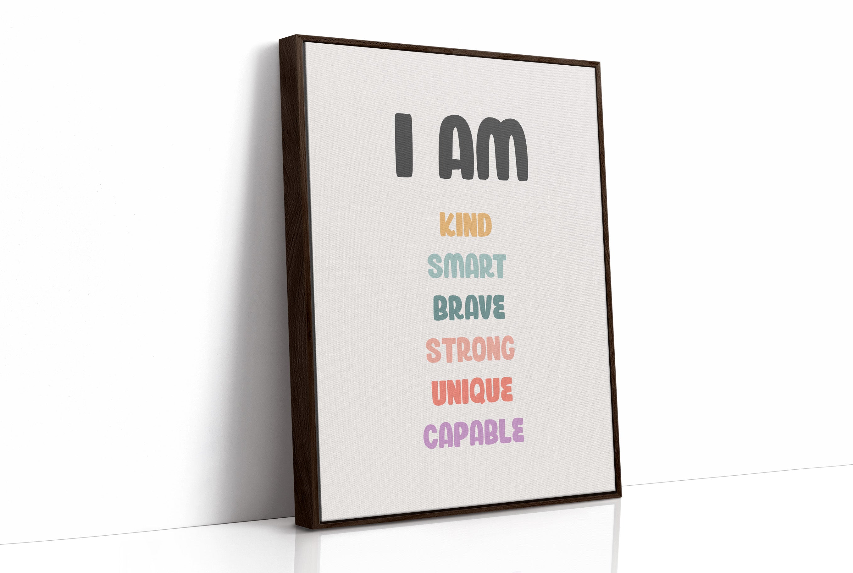 I Am Kind Smart Brave Affirmations Poster