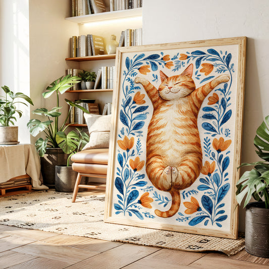 Sun-Kissed Paws and Floral Embrace