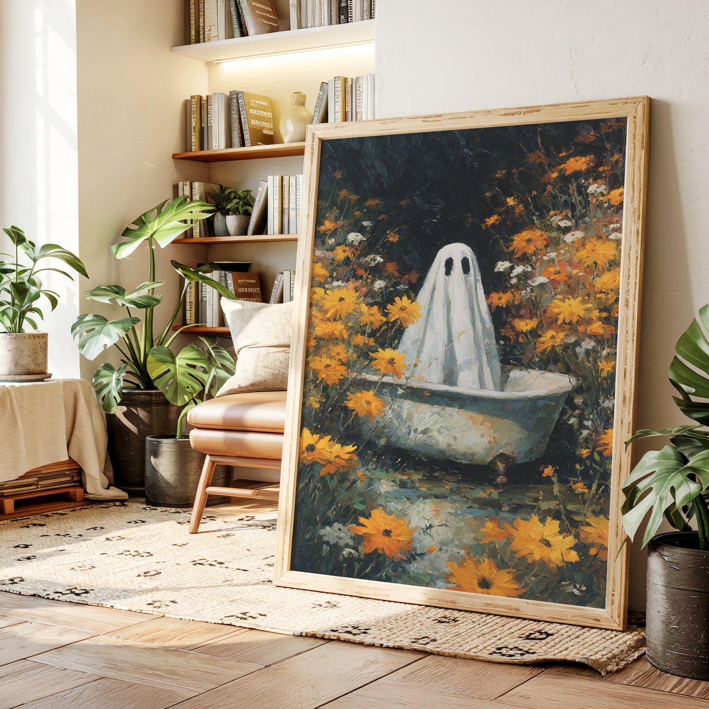 A Ghost Among Golden Petals