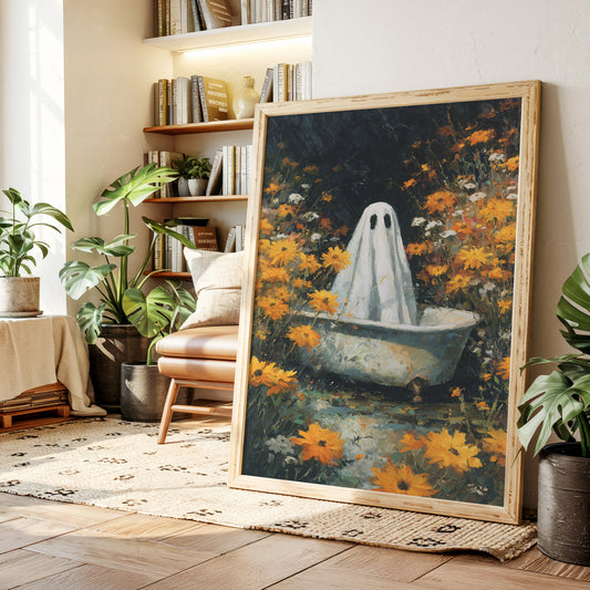 A Ghost Among Golden Petals