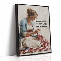 Hand-Stitched, Est. July 4, 1776