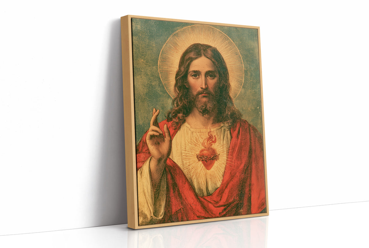 Sacred Heart Vintage Devotional Print