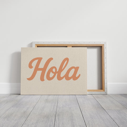 Hola Retro Script Wall Art