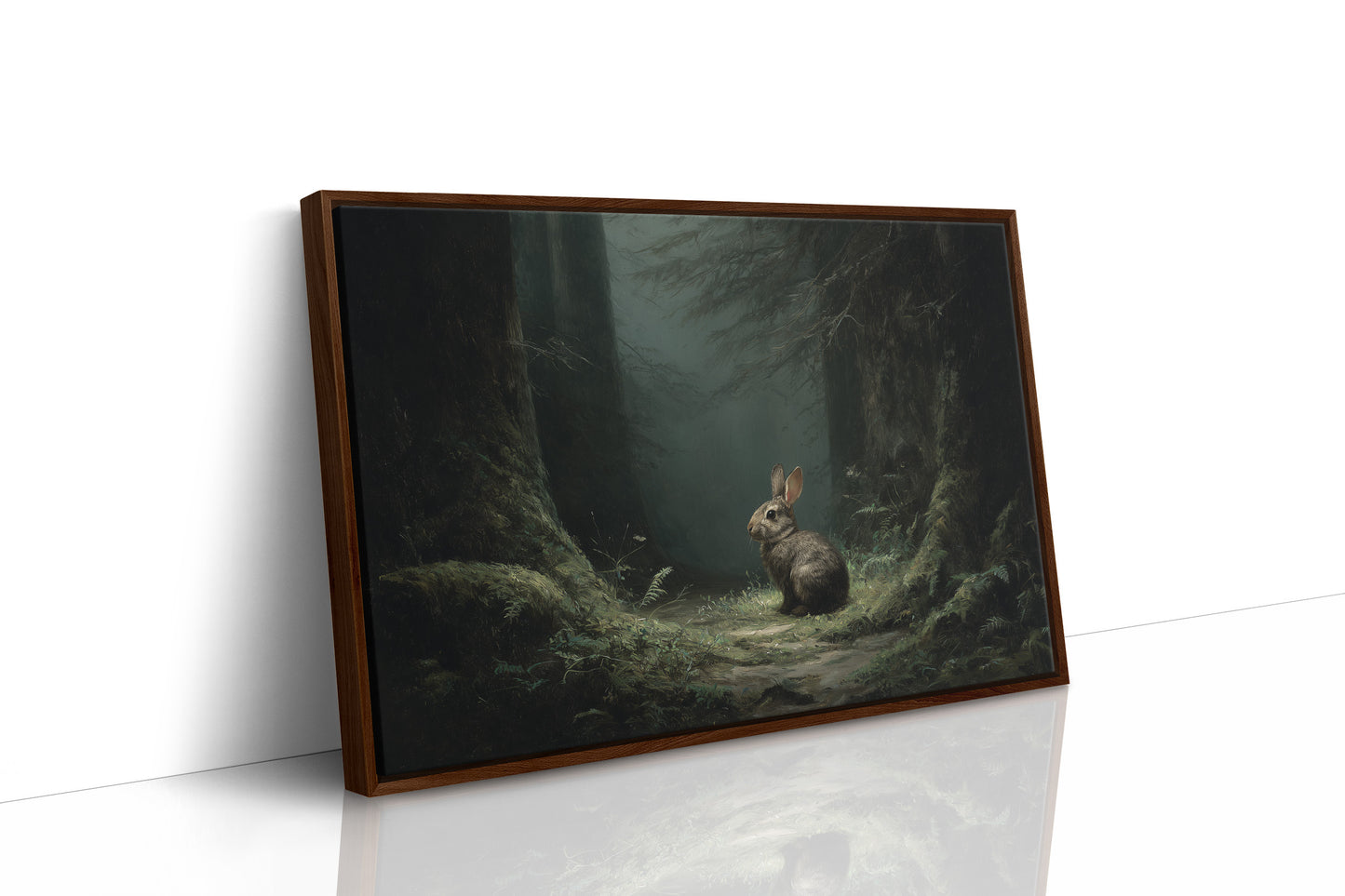 Forest Wanderer Finds Moonlit Path