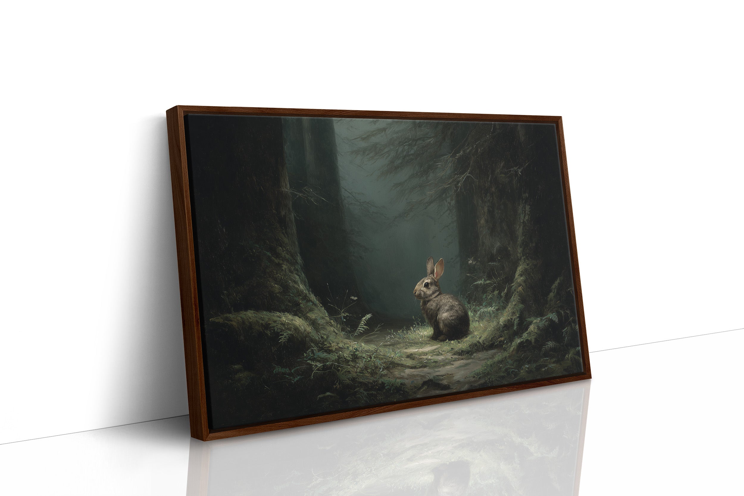 Forest Wanderer Finds Moonlit Path