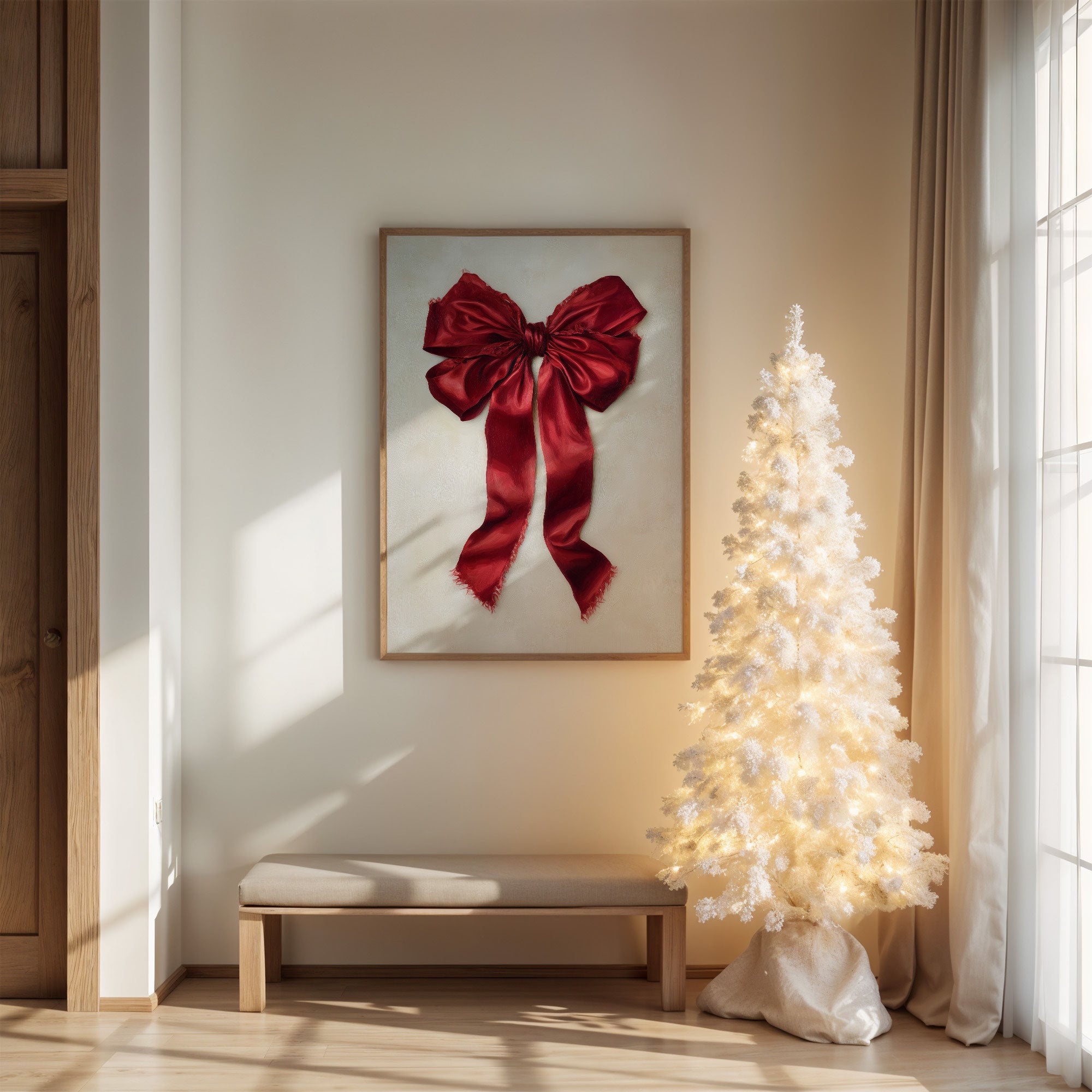 Red Silk Bows December's Promise