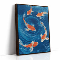 Vermillion Dancers in Azure Whirlpool